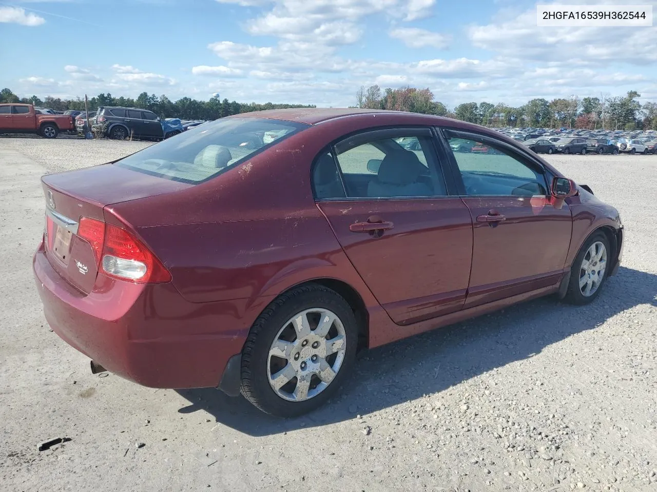 2009 Honda Civic Lx VIN: 2HGFA16539H362544 Lot: 75843884