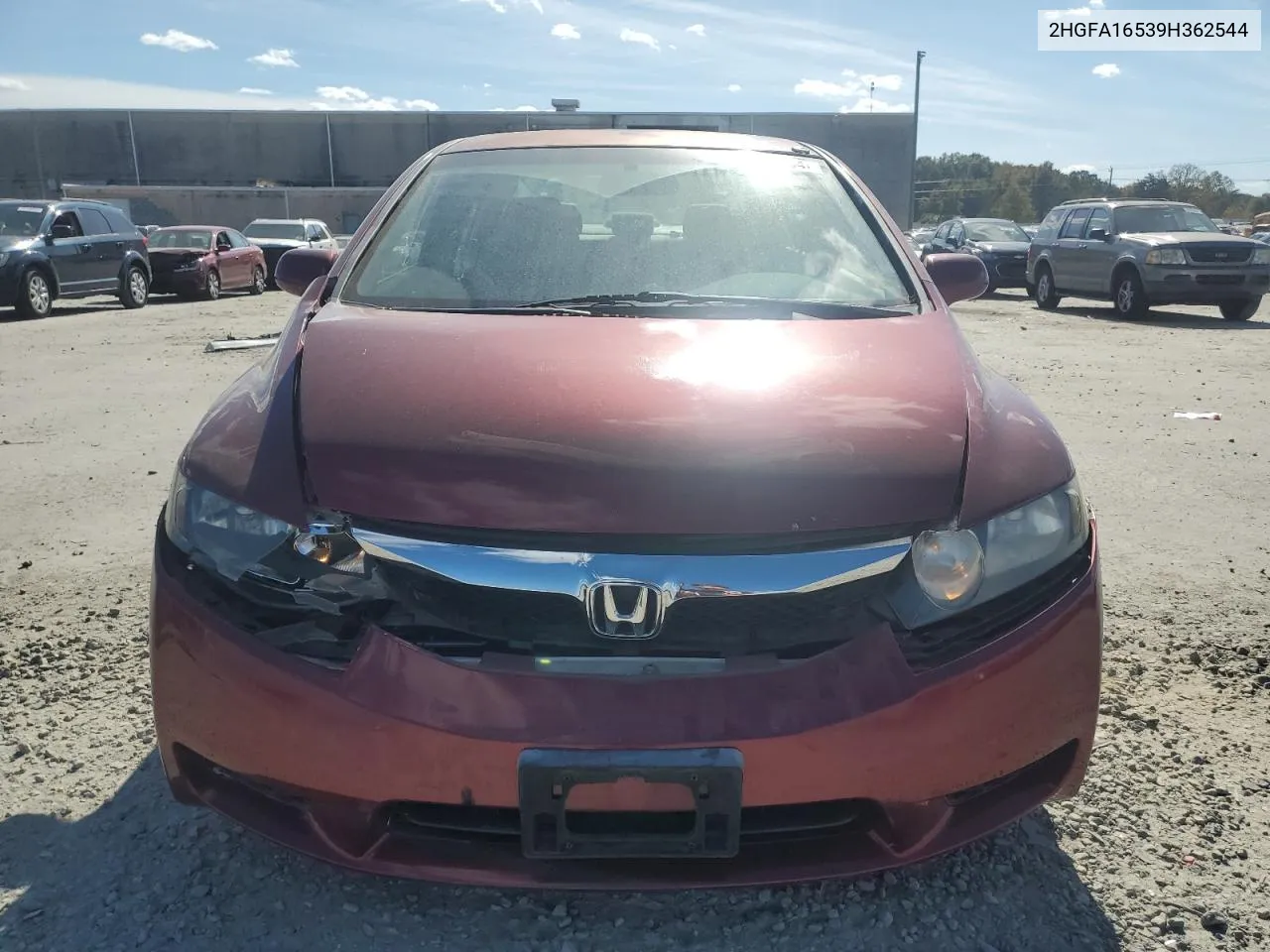 2009 Honda Civic Lx VIN: 2HGFA16539H362544 Lot: 75843884