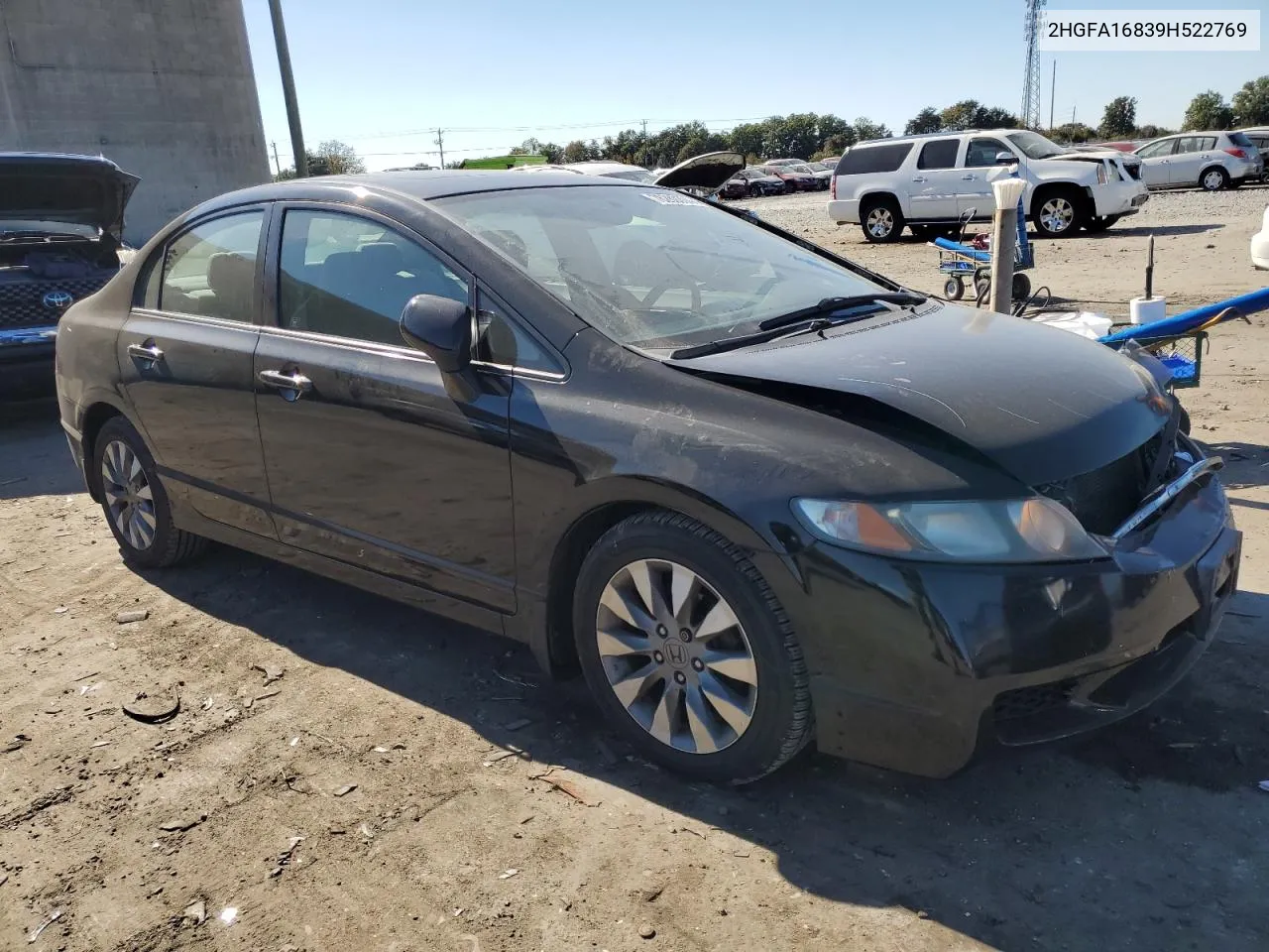 2HGFA16839H522769 2009 Honda Civic Ex