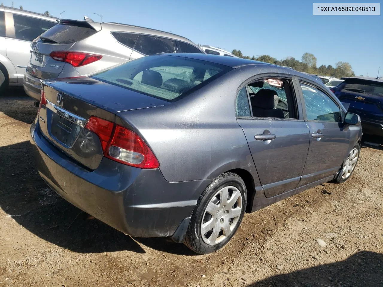 2009 Honda Civic Lx VIN: 19XFA16589E048513 Lot: 76354084