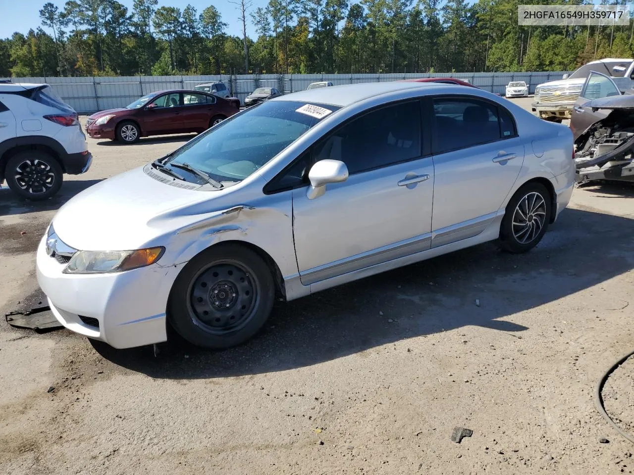 2009 Honda Civic Lx VIN: 2HGFA16549H359717 Lot: 76609044