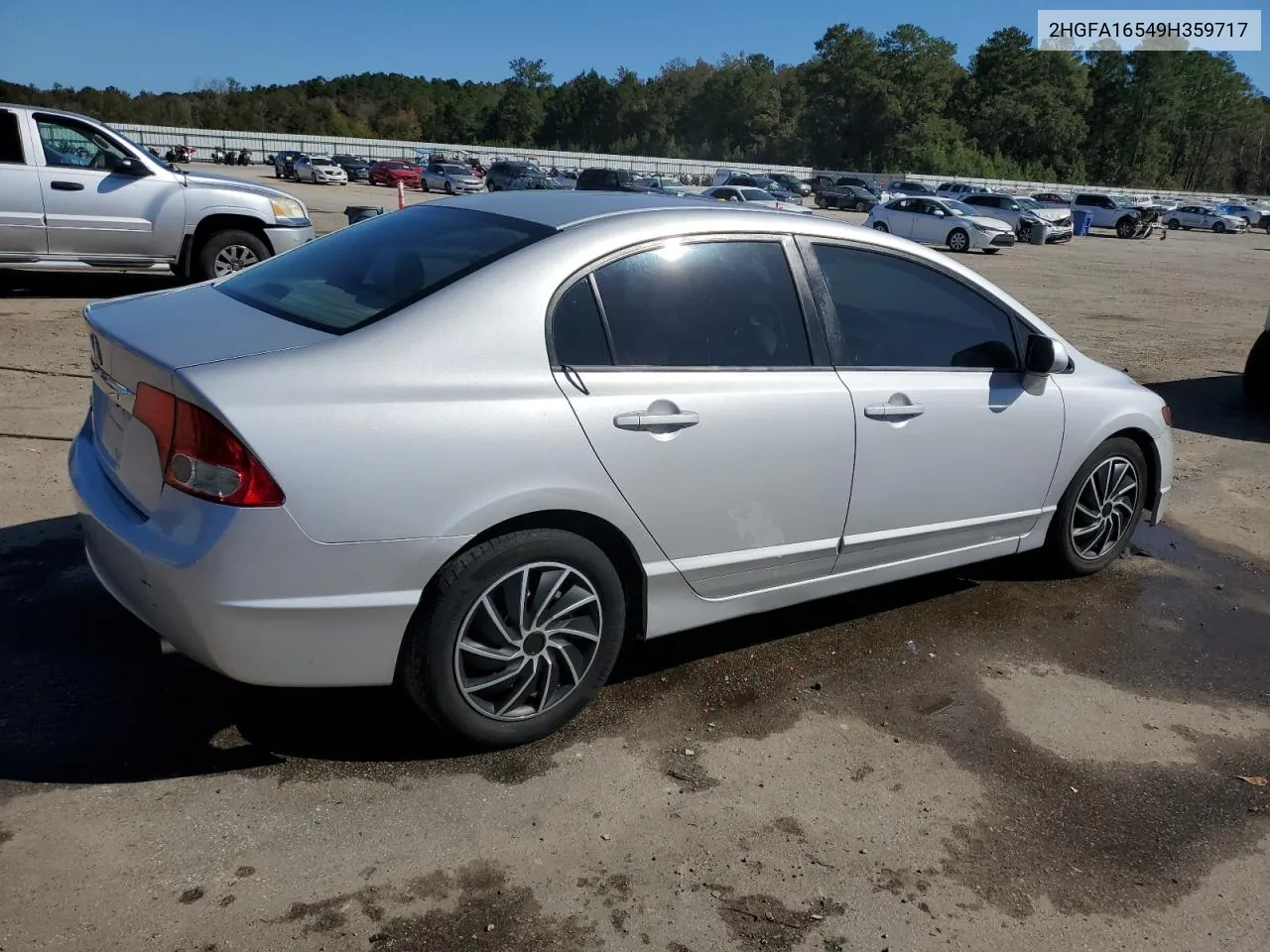 2009 Honda Civic Lx VIN: 2HGFA16549H359717 Lot: 76609044