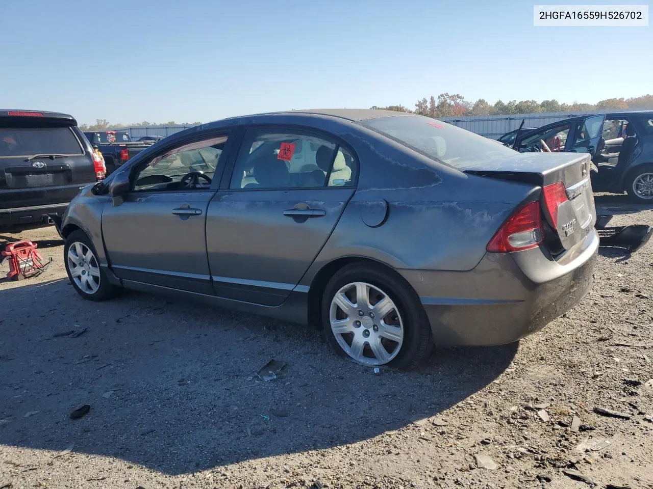 2009 Honda Civic Lx VIN: 2HGFA16559H526702 Lot: 77001224