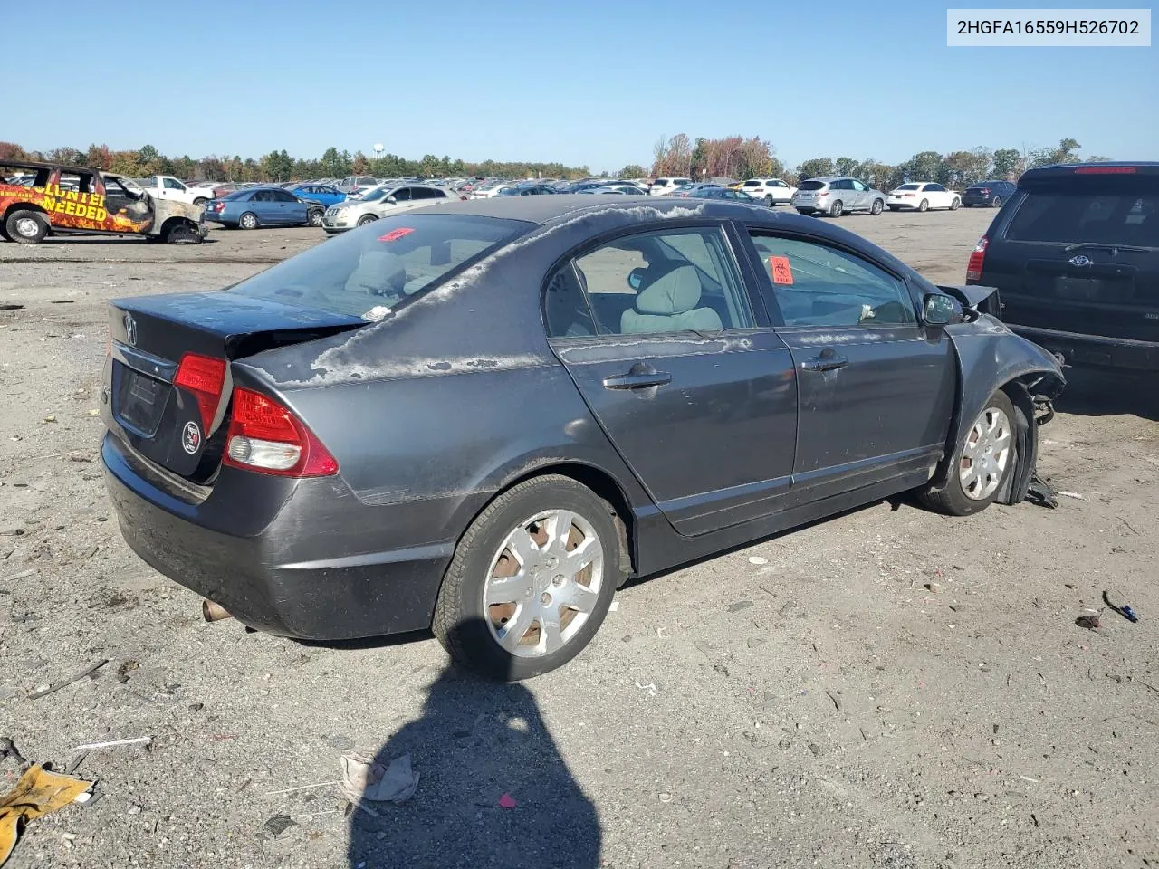 2009 Honda Civic Lx VIN: 2HGFA16559H526702 Lot: 77001224