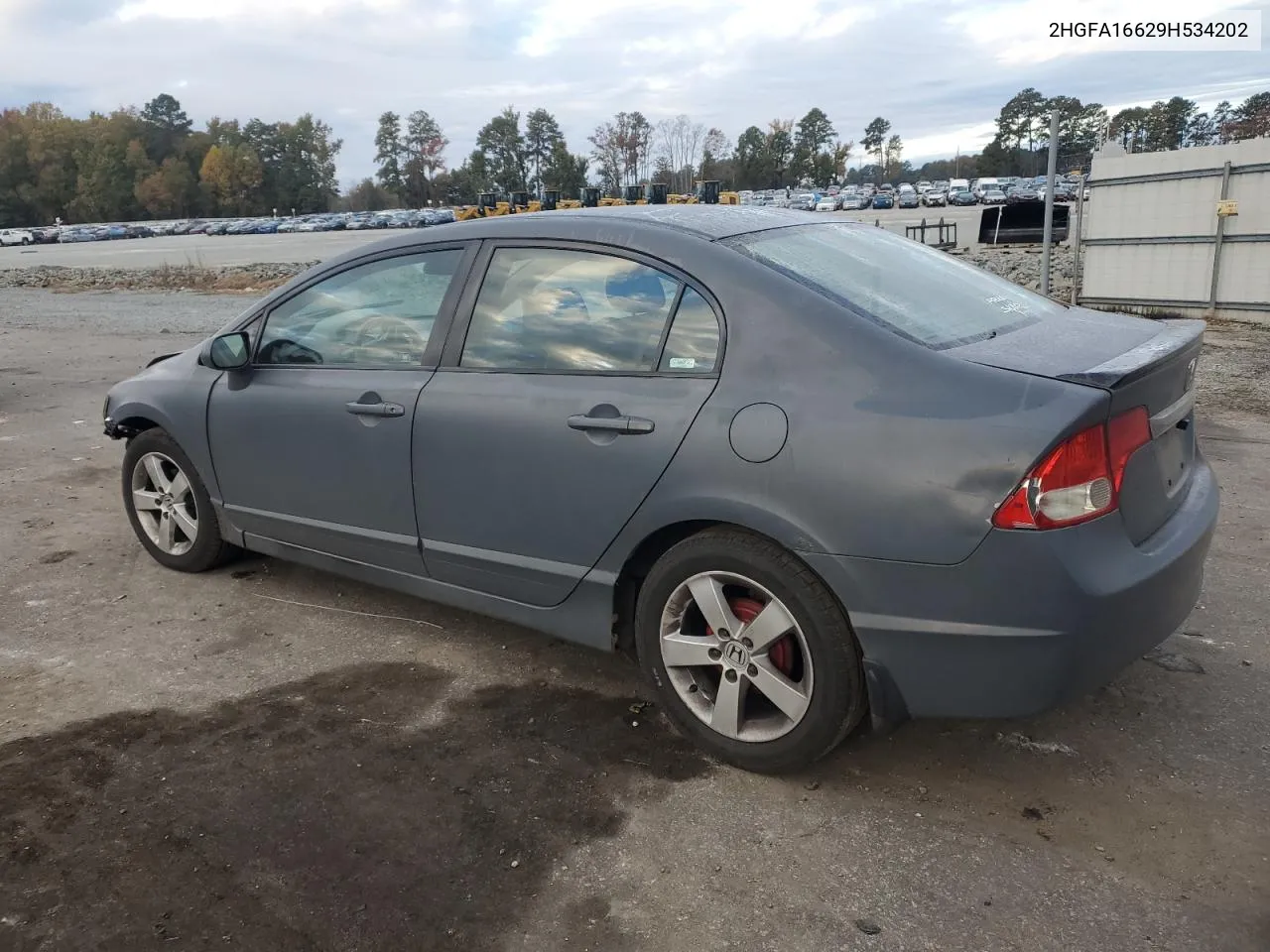 2009 Honda Civic Lx-S VIN: 2HGFA16629H534202 Lot: 77031164