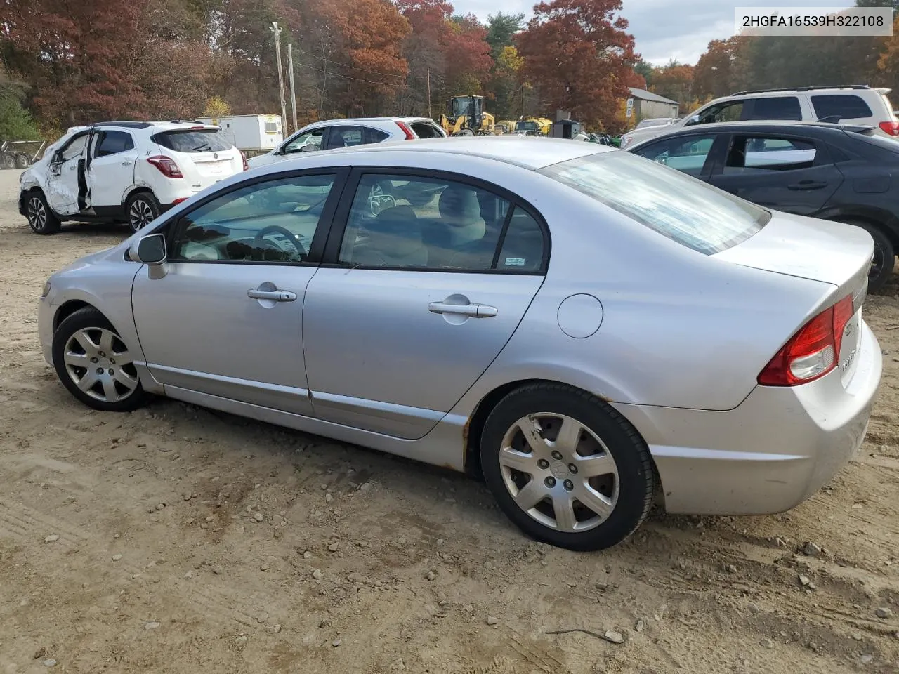 2009 Honda Civic Lx VIN: 2HGFA16539H322108 Lot: 77621654