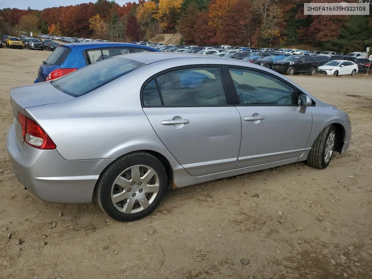 2009 Honda Civic Lx VIN: 2HGFA16539H322108 Lot: 77621654