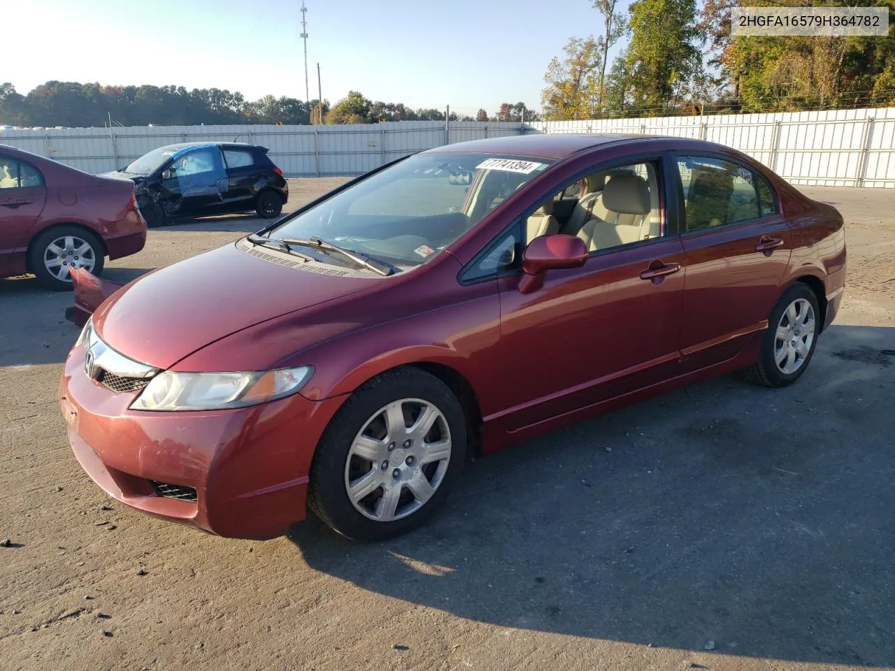 2009 Honda Civic Lx VIN: 2HGFA16579H364782 Lot: 77741394