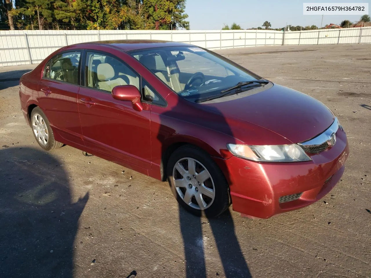 2009 Honda Civic Lx VIN: 2HGFA16579H364782 Lot: 77741394