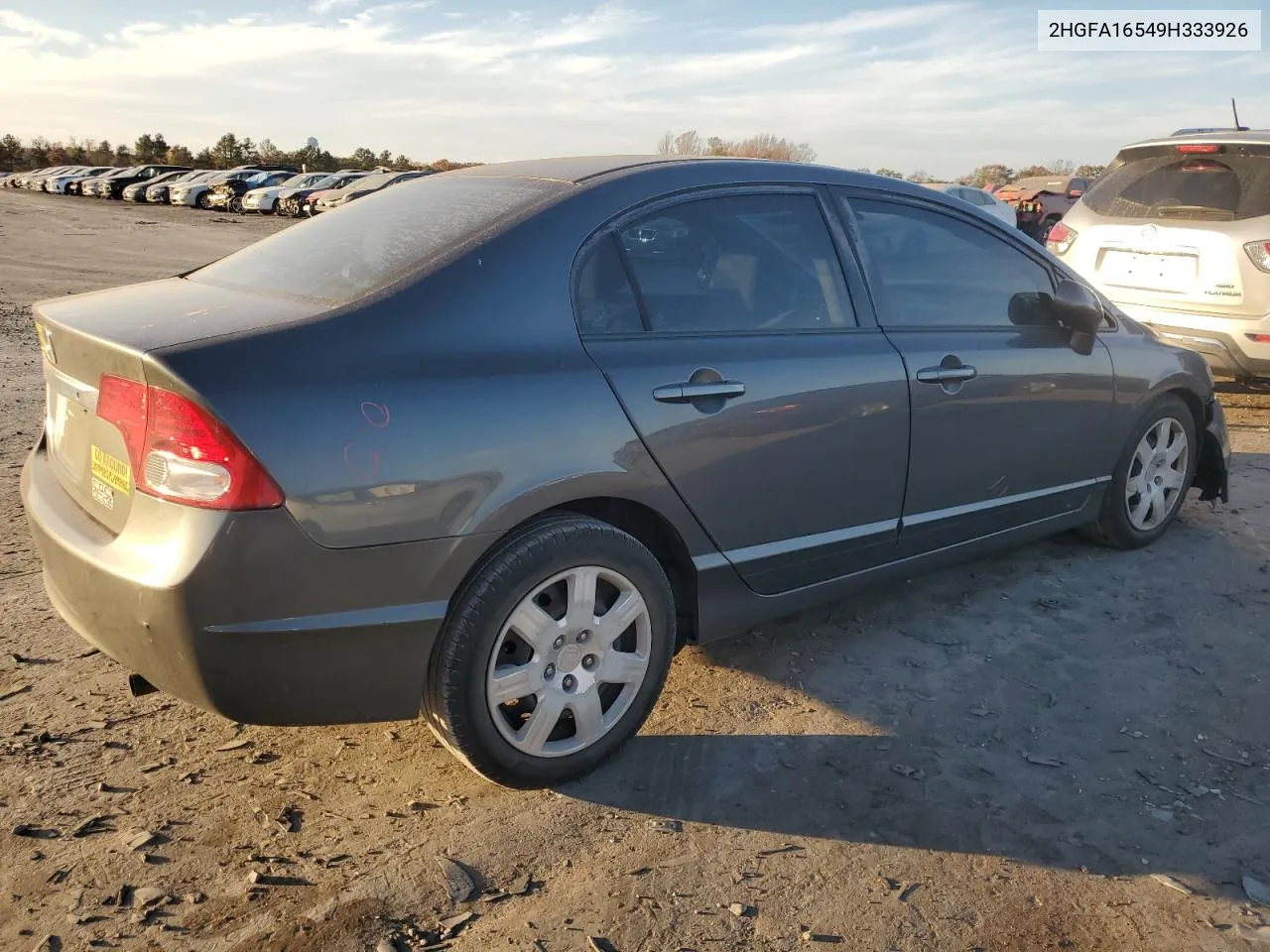 2009 Honda Civic Lx VIN: 2HGFA16549H333926 Lot: 78139774