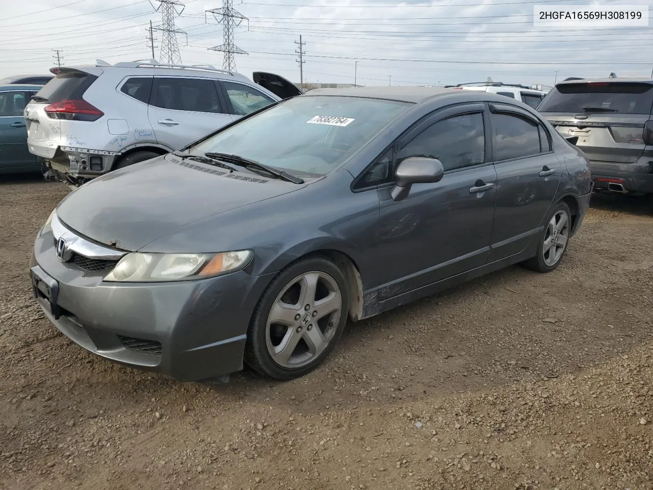 2009 Honda Civic Lx VIN: 2HGFA16569H308199 Lot: 78382764