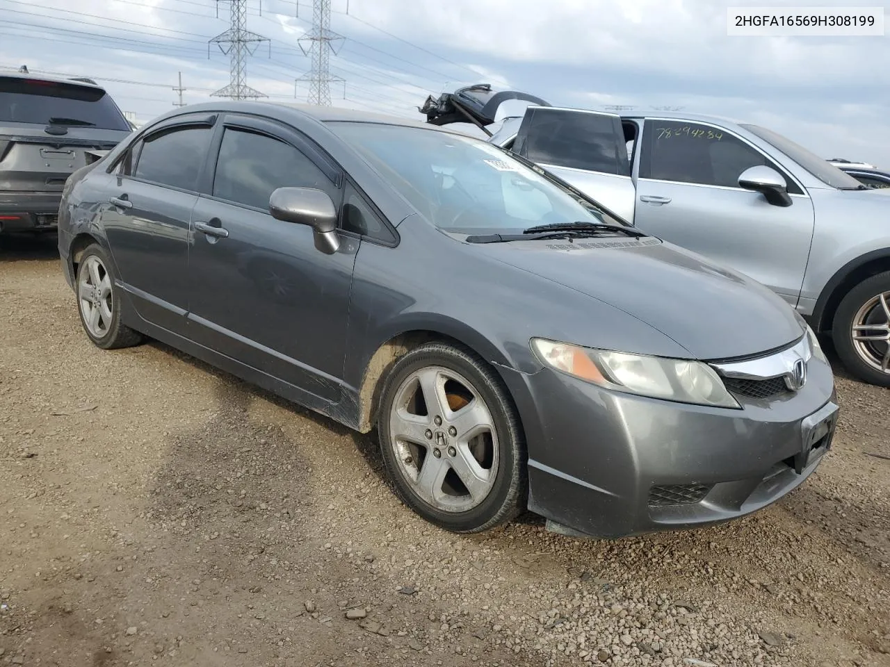 2009 Honda Civic Lx VIN: 2HGFA16569H308199 Lot: 78382764