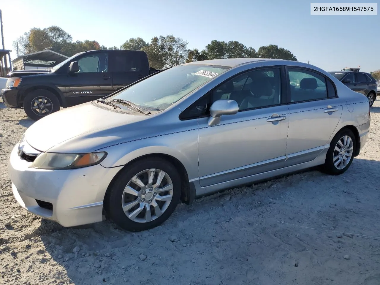 2009 Honda Civic Lx VIN: 2HGFA16589H547575 Lot: 78552644