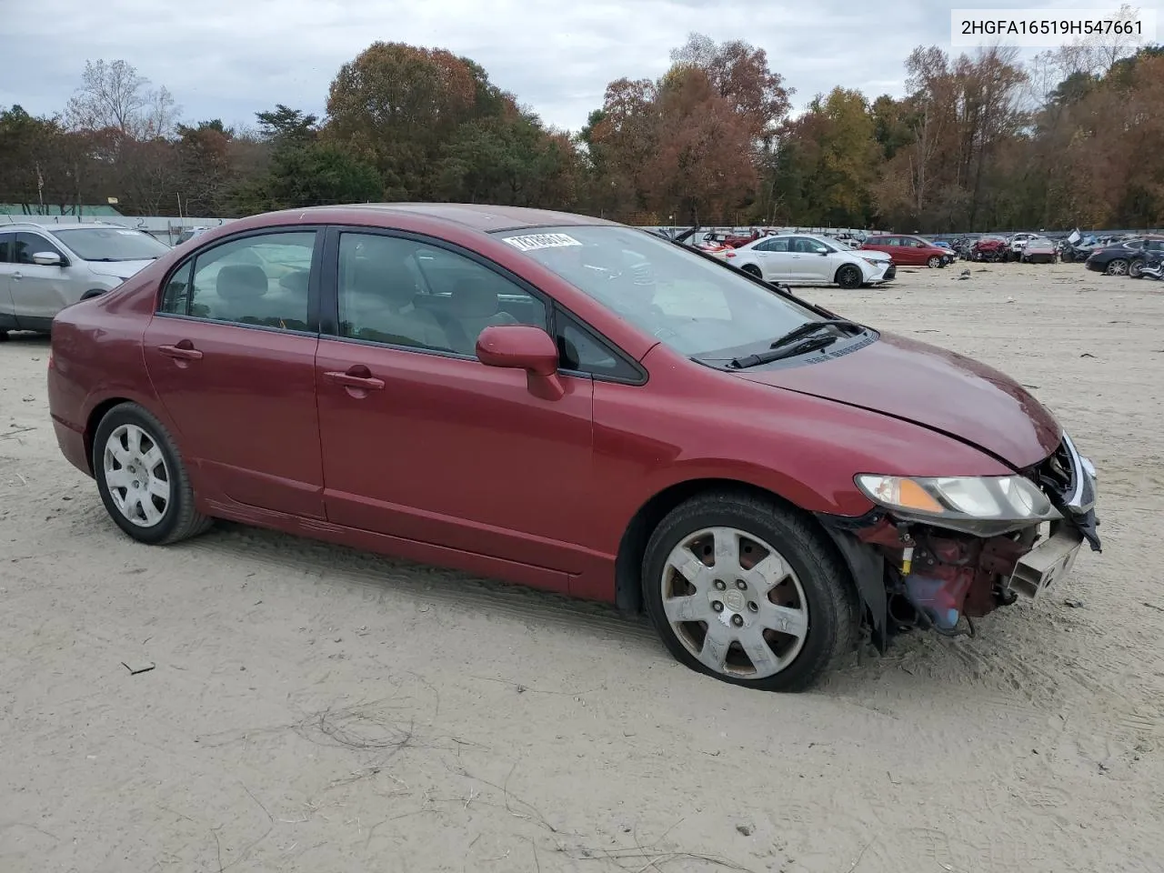 2009 Honda Civic Lx VIN: 2HGFA16519H547661 Lot: 78786614