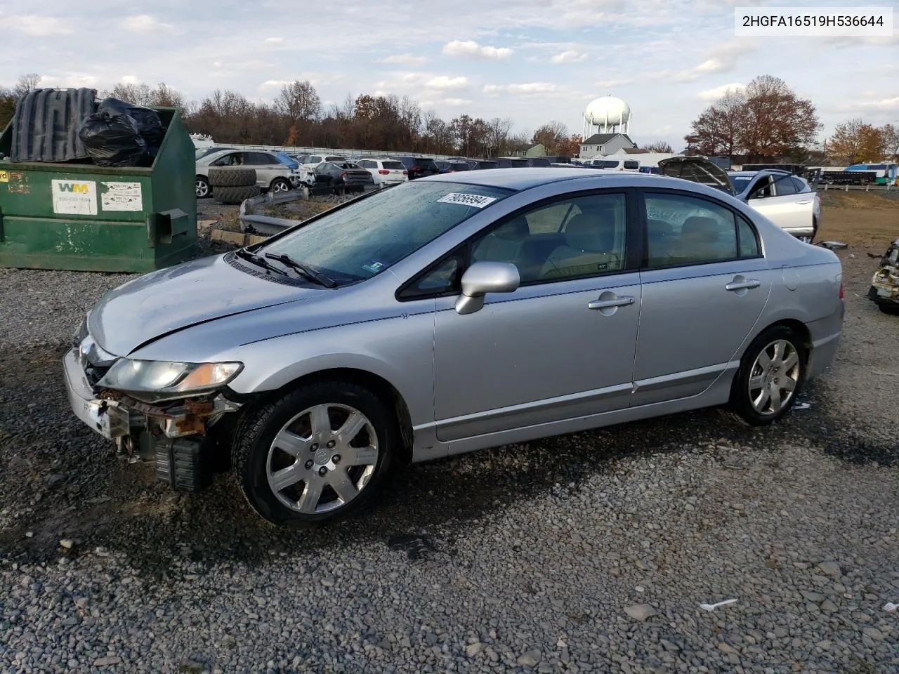 2009 Honda Civic Lx VIN: 2HGFA16519H536644 Lot: 79056994