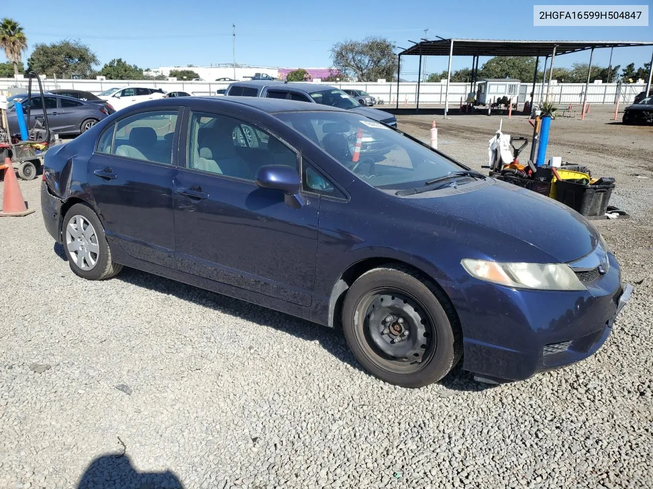 2009 Honda Civic Lx VIN: 2HGFA16599H504847 Lot: 79499244