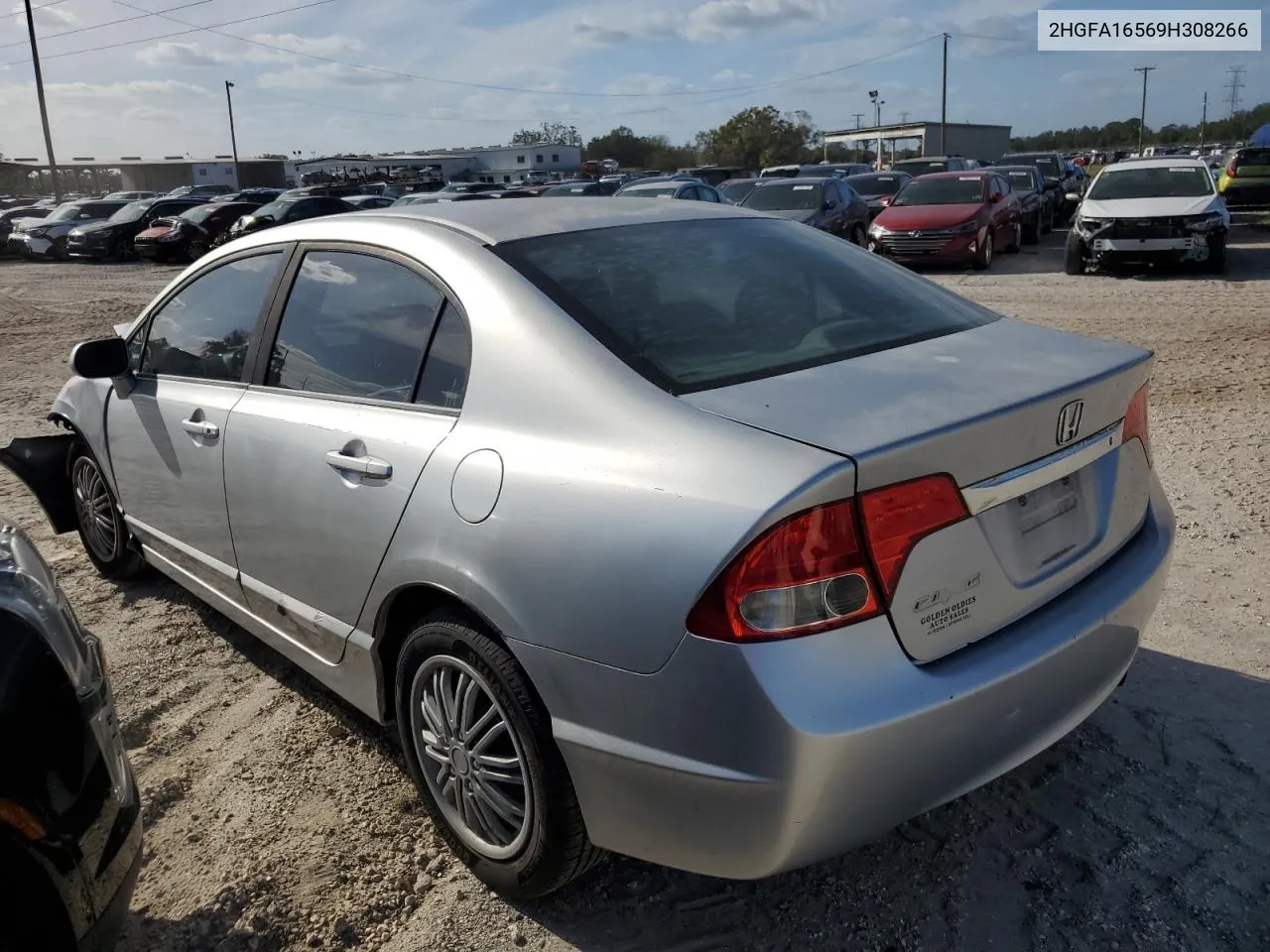 2009 Honda Civic Lx VIN: 2HGFA16569H308266 Lot: 80778834