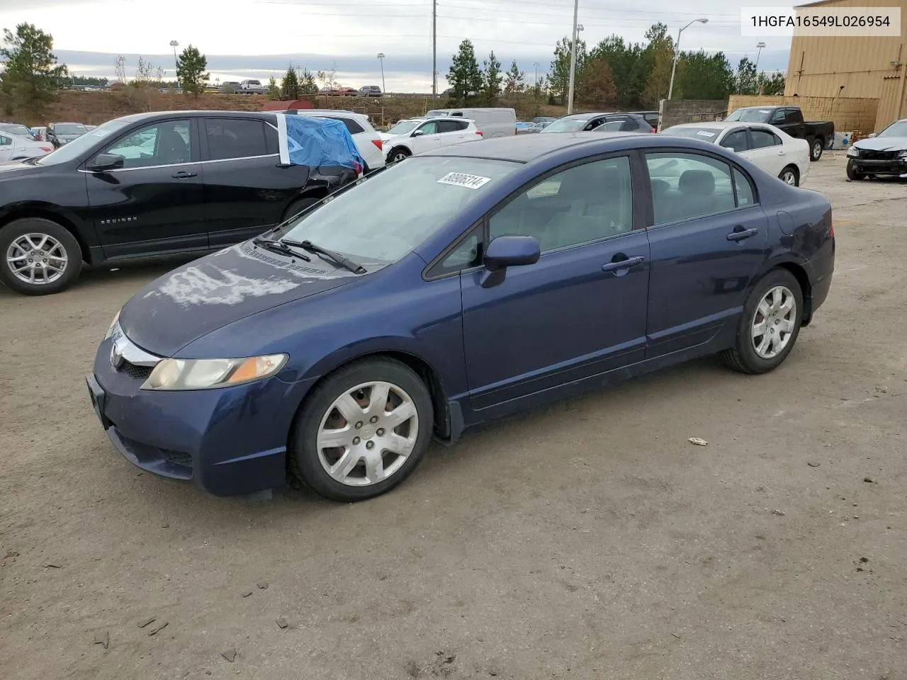 2009 Honda Civic Lx VIN: 1HGFA16549L026954 Lot: 80906314