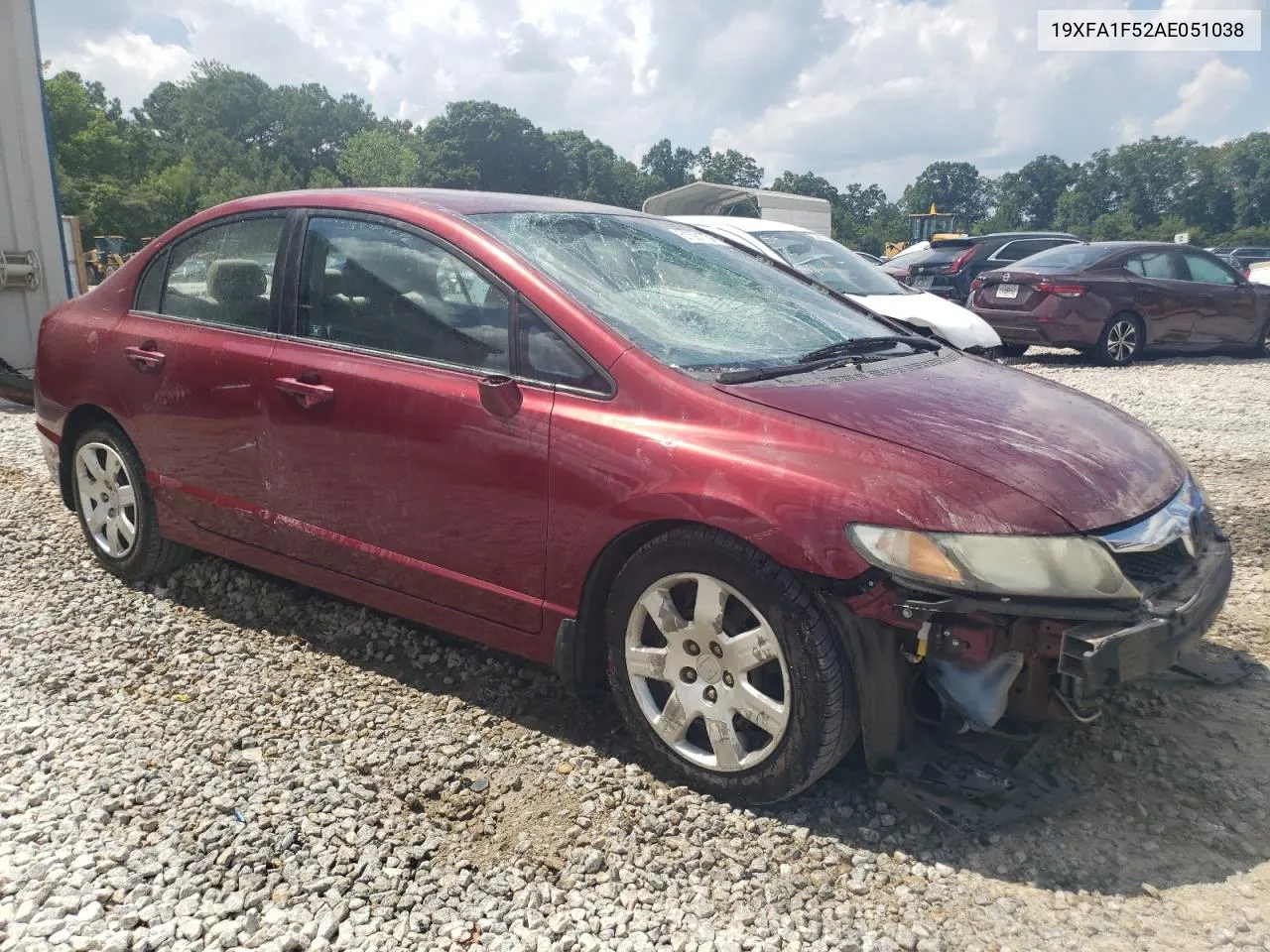 2010 Honda Civic Lx VIN: 19XFA1F52AE051038 Lot: 61391734