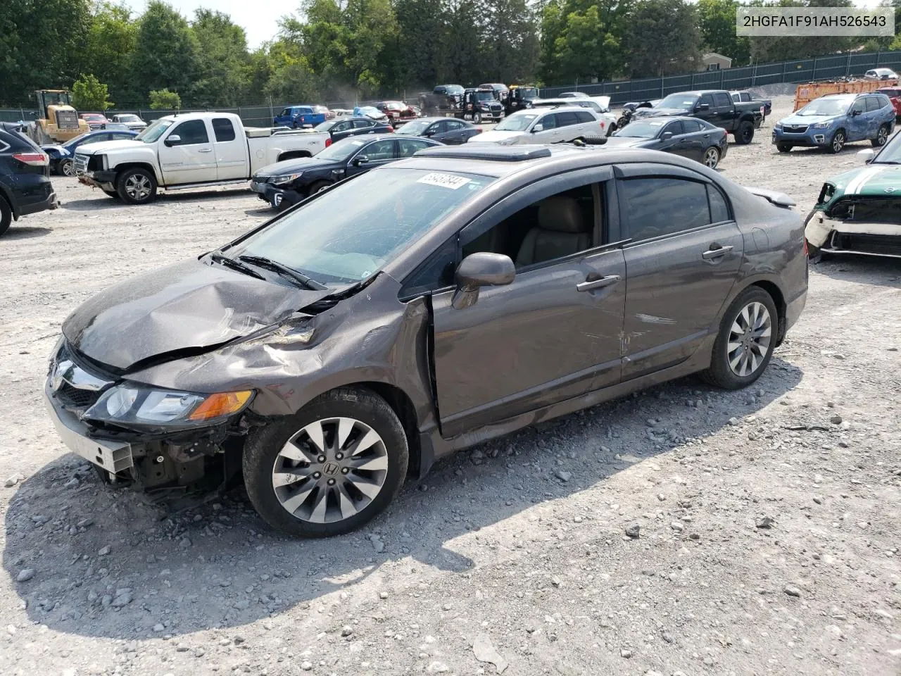 2010 Honda Civic Exl VIN: 2HGFA1F91AH526543 Lot: 63457844