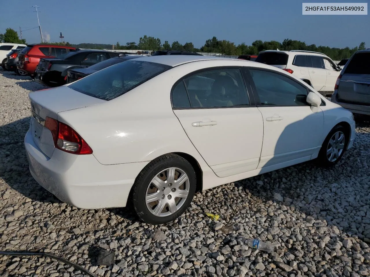 2010 Honda Civic Lx VIN: 2HGFA1F53AH549092 Lot: 64634824