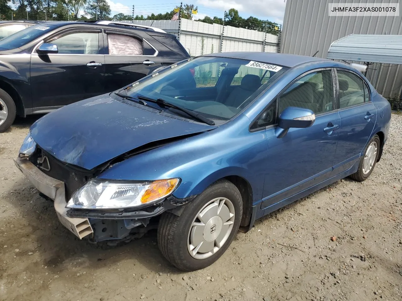 2010 Honda Civic Hybrid VIN: JHMFA3F2XAS001078 Lot: 65627564