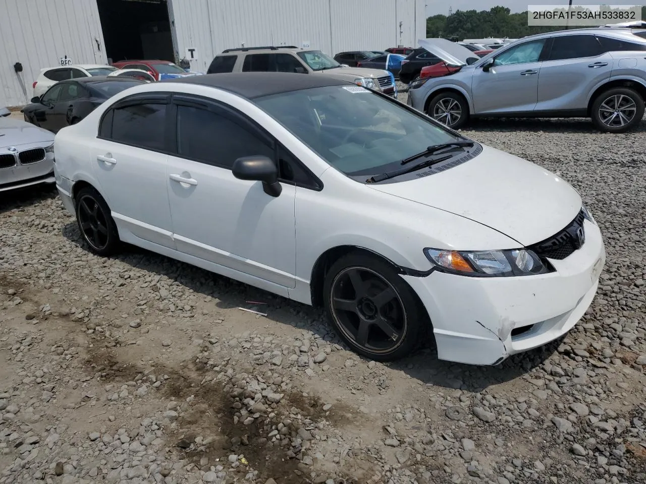 2010 Honda Civic Lx VIN: 2HGFA1F53AH533832 Lot: 65628584