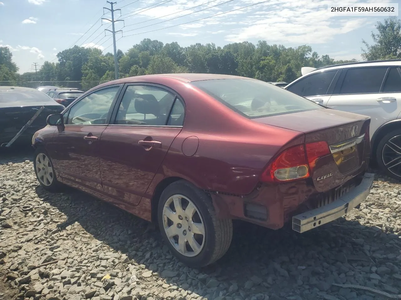 2010 Honda Civic Lx VIN: 2HGFA1F59AH560632 Lot: 66499924