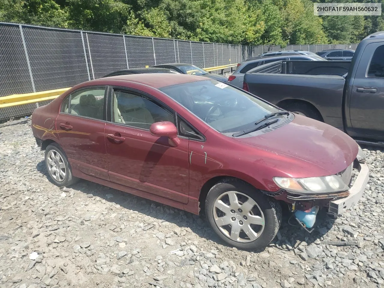 2010 Honda Civic Lx VIN: 2HGFA1F59AH560632 Lot: 66499924