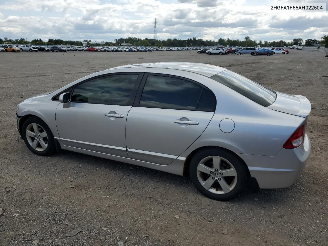 2010 Honda Civic Lx-S VIN: 2HGFA1F65AH022504 Lot: 67933144