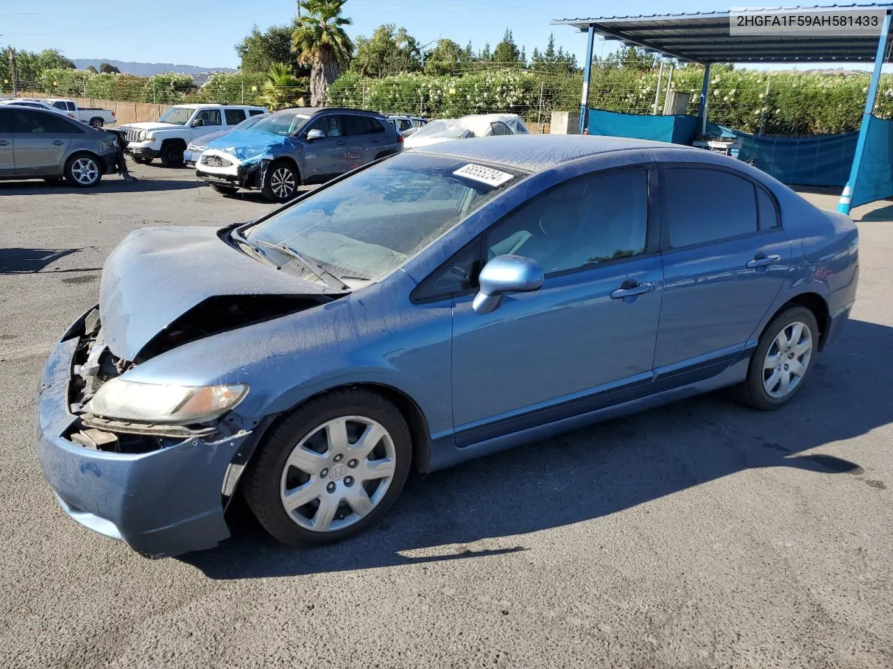 2010 Honda Civic Lx VIN: 2HGFA1F59AH581433 Lot: 68555234