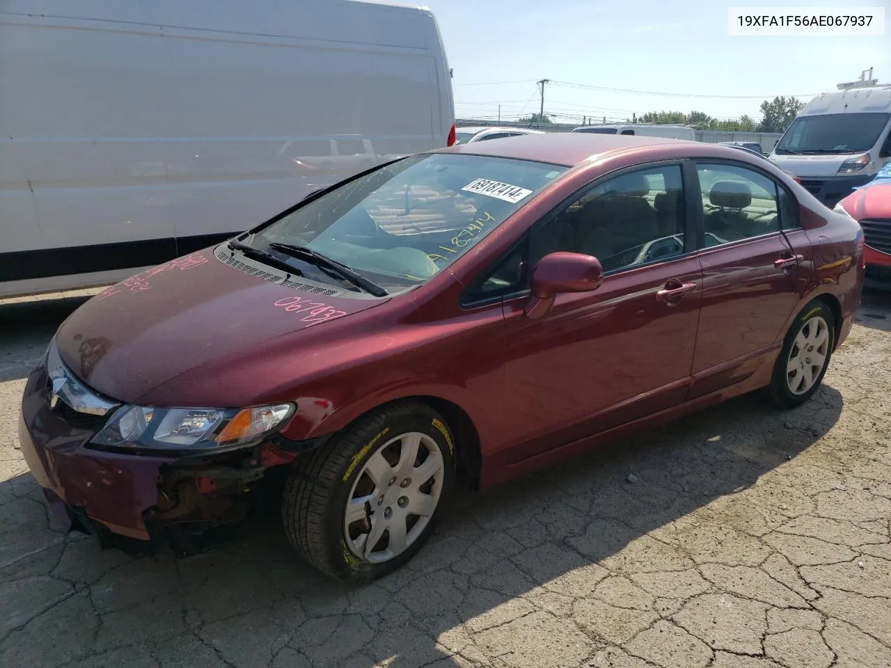 2010 Honda Civic Lx VIN: 19XFA1F56AE067937 Lot: 69187414