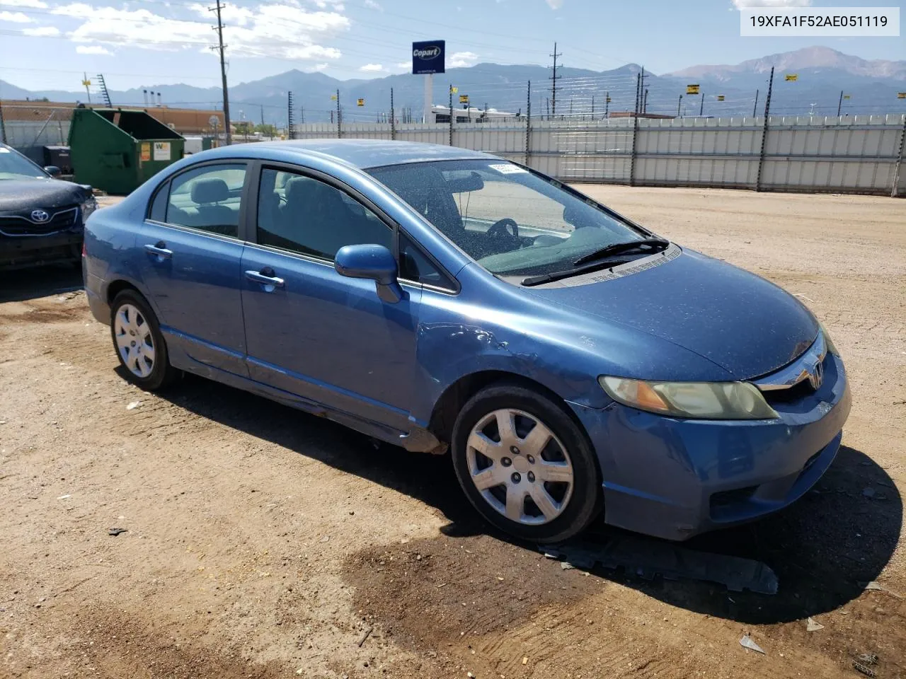 2010 Honda Civic Lx VIN: 19XFA1F52AE051119 Lot: 69337144