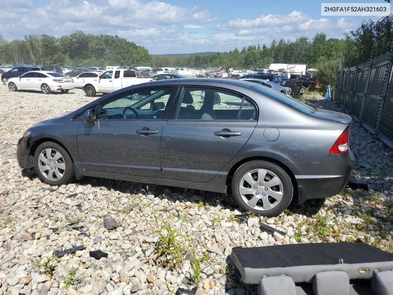 2010 Honda Civic Lx VIN: 2HGFA1F52AH321603 Lot: 69367074