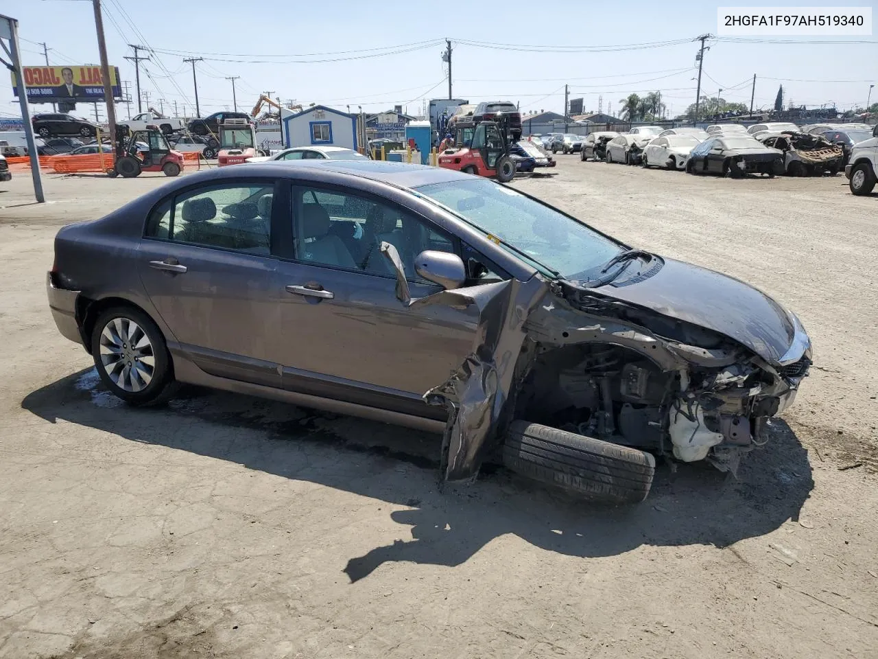 2010 Honda Civic Exl VIN: 2HGFA1F97AH519340 Lot: 69488274