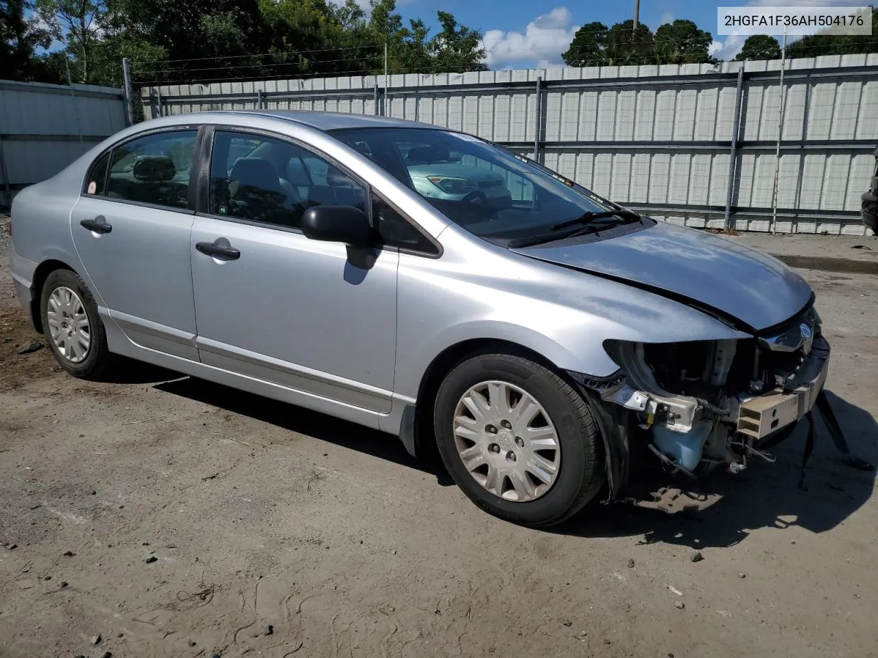 2HGFA1F36AH504176 2010 Honda Civic Vp