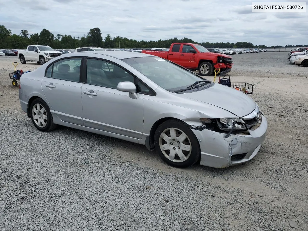 2010 Honda Civic Lx VIN: 2HGFA1F50AH530726 Lot: 70199374