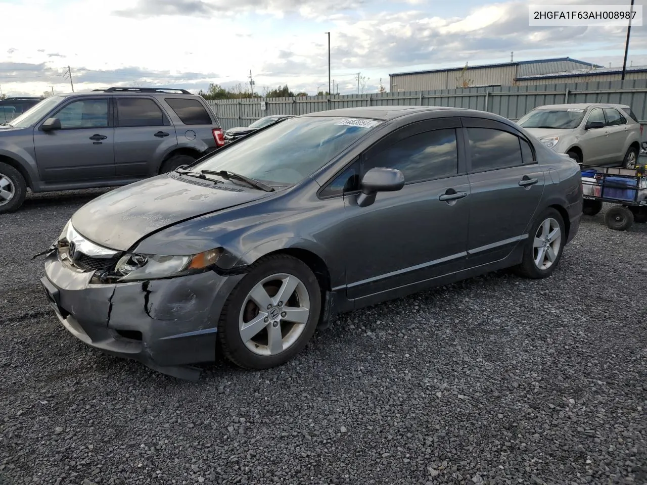 2HGFA1F63AH008987 2010 Honda Civic Lx-S