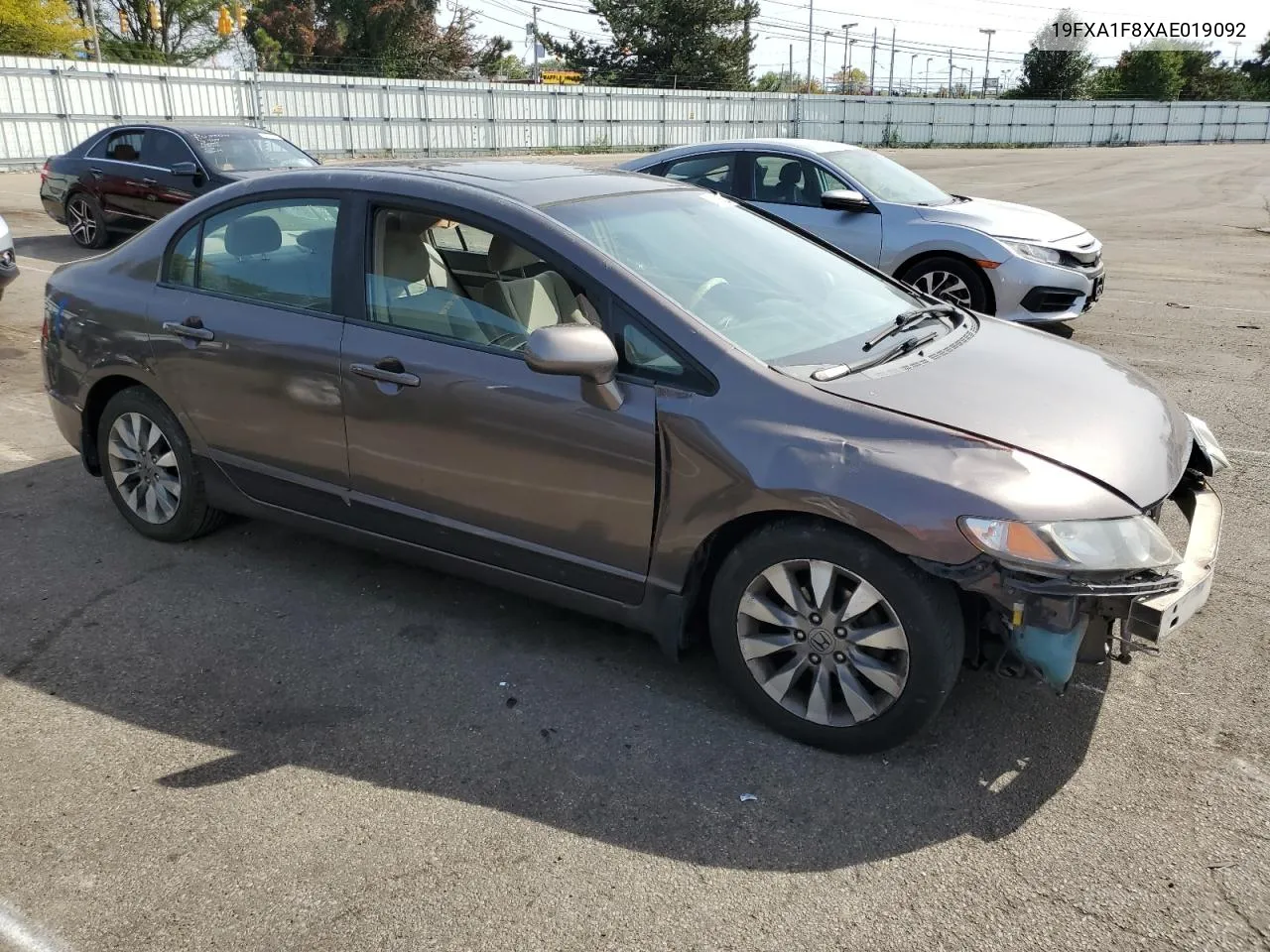 2010 Honda Civic Ex VIN: 19FXA1F8XAE019092 Lot: 71496354