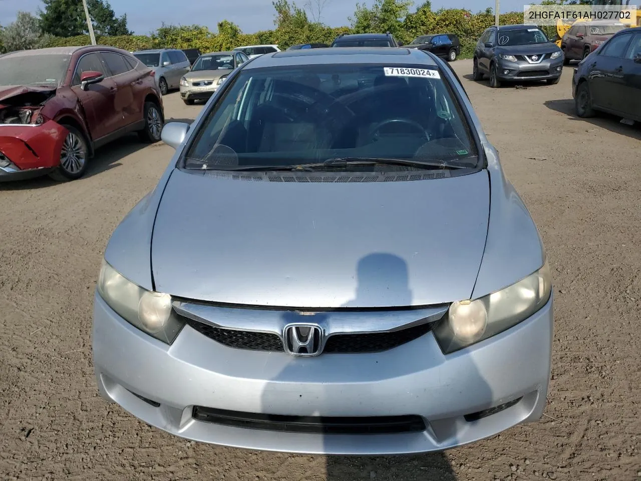 2010 Honda Civic Lx-S VIN: 2HGFA1F61AH027702 Lot: 71830024