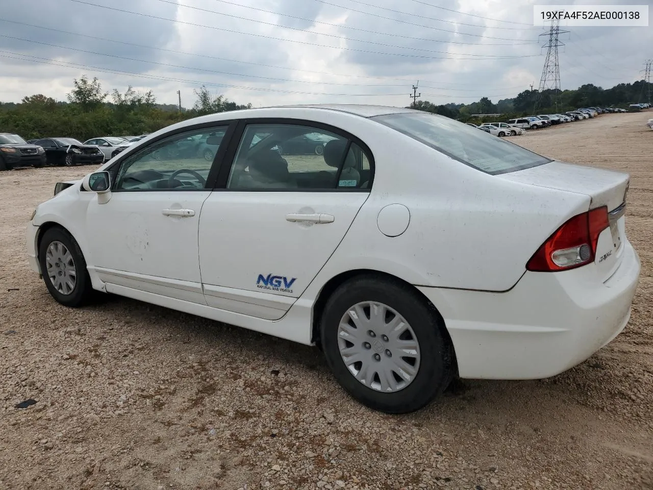 2010 Honda Civic Gx VIN: 19XFA4F52AE000138 Lot: 72419744