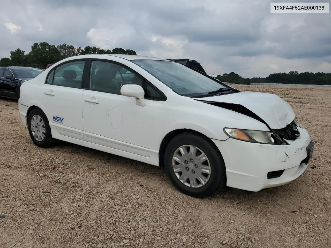 2010 Honda Civic Gx VIN: 19XFA4F52AE000138 Lot: 72419744