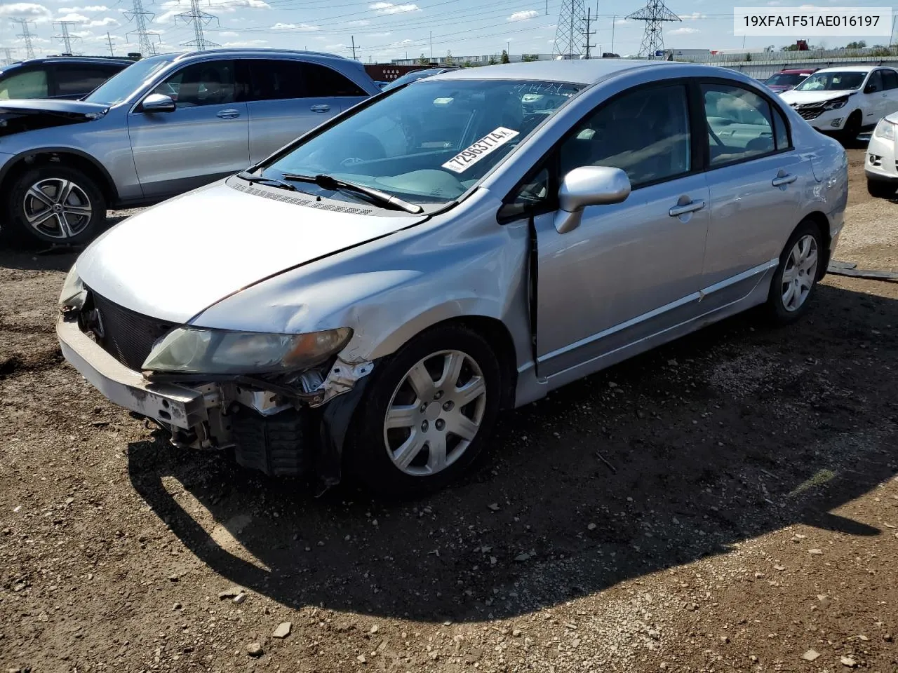 2010 Honda Civic Lx VIN: 19XFA1F51AE016197 Lot: 72963774