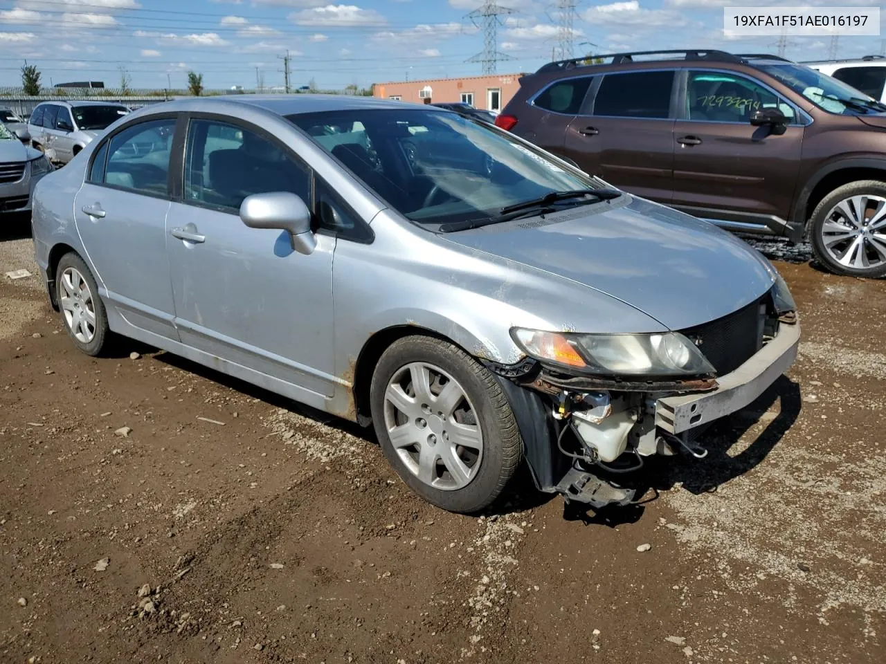 2010 Honda Civic Lx VIN: 19XFA1F51AE016197 Lot: 72963774