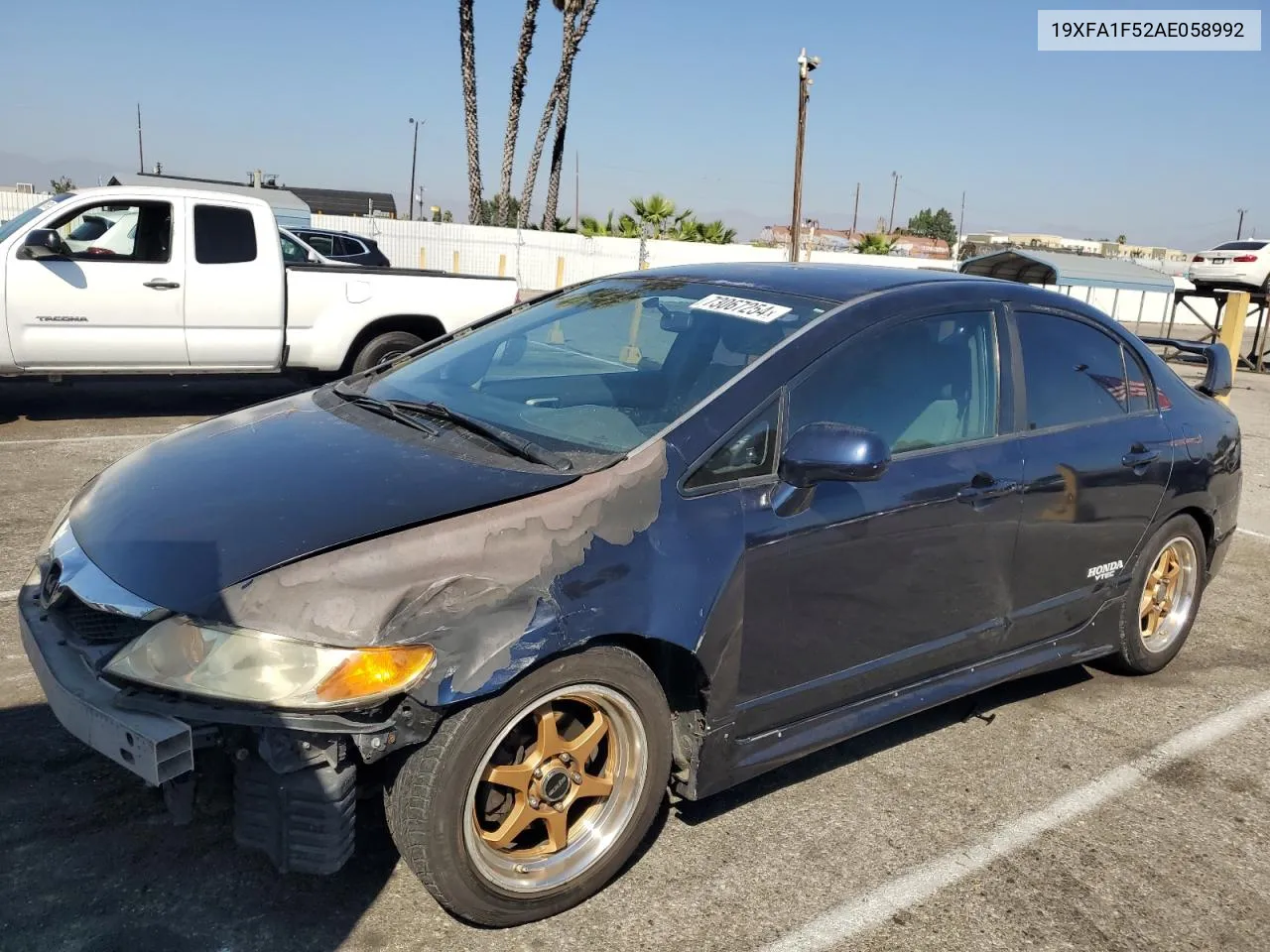 2010 Honda Civic Lx VIN: 19XFA1F52AE058992 Lot: 73067254