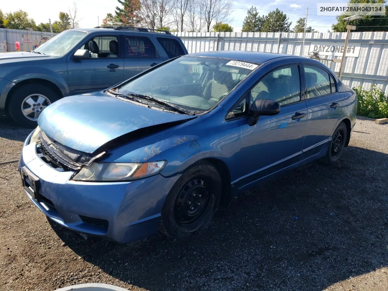 2010 Honda Civic Dx VIN: 2HGFA1F28AH043134 Lot: 73279444