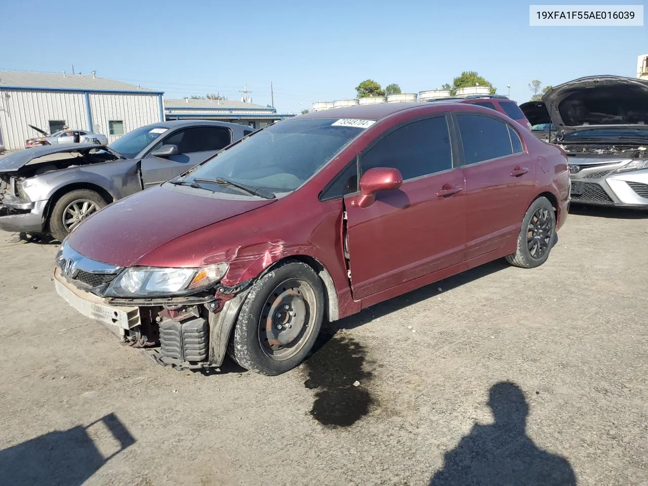 2010 Honda Civic Lx VIN: 19XFA1F55AE016039 Lot: 73348704