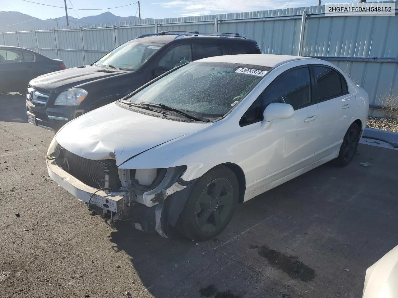 2HGFA1F60AH548152 2010 Honda Civic Lx-S