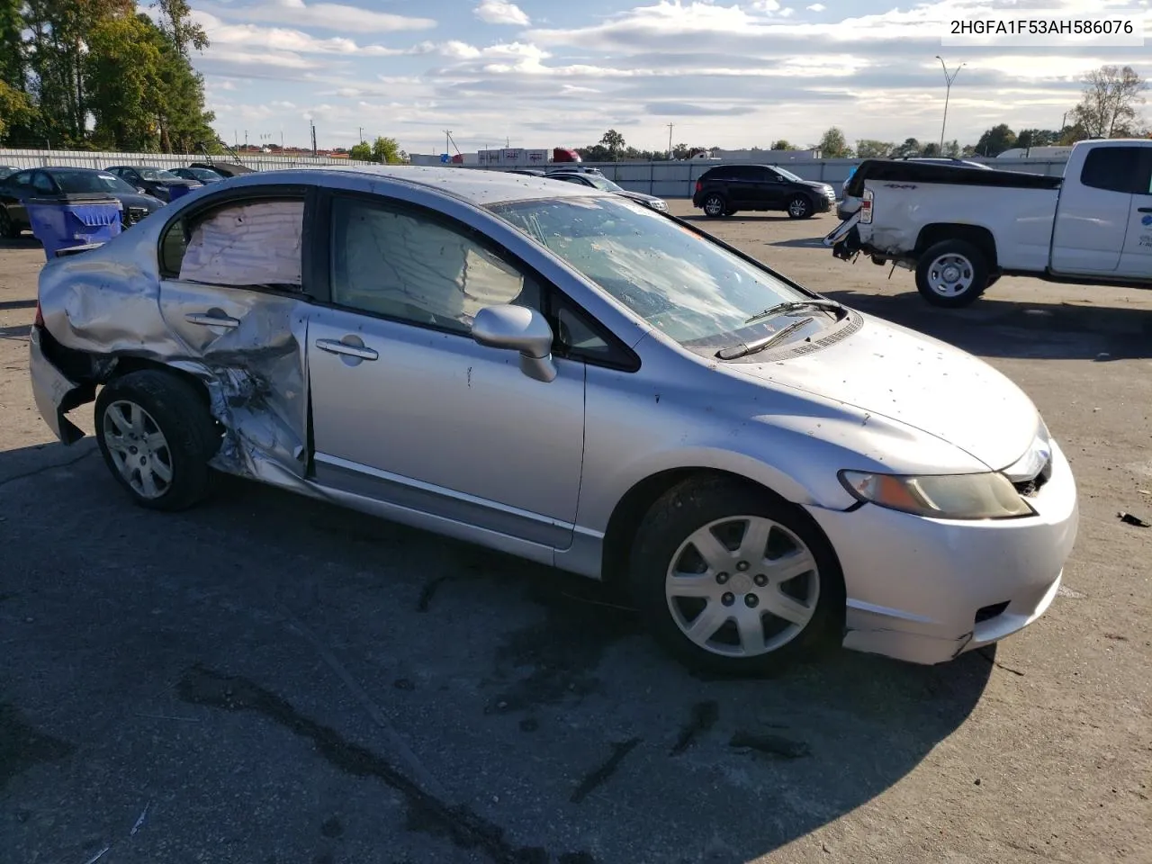 2010 Honda Civic Lx VIN: 2HGFA1F53AH586076 Lot: 74362884