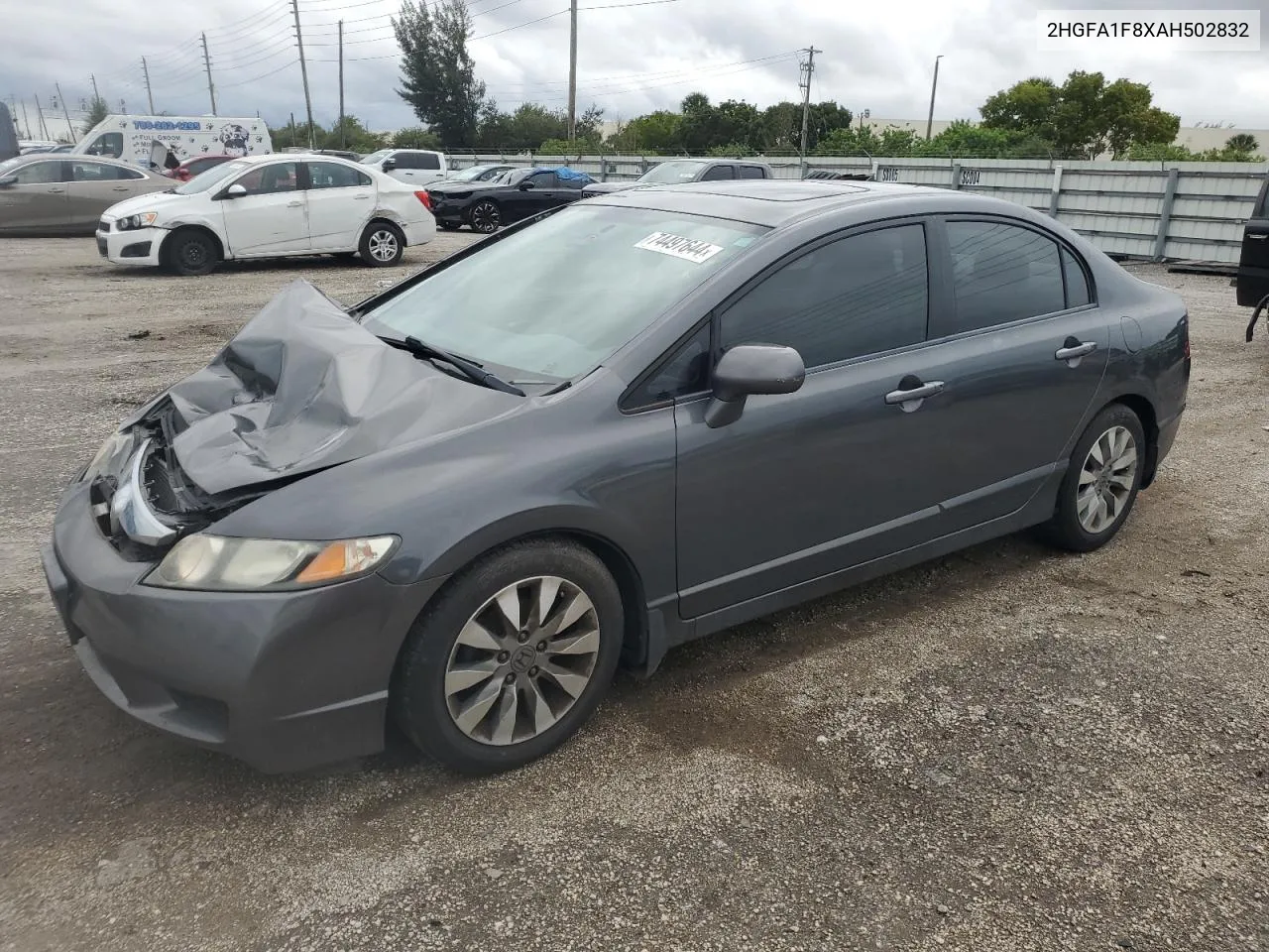 2010 Honda Civic Ex VIN: 2HGFA1F8XAH502832 Lot: 74497644